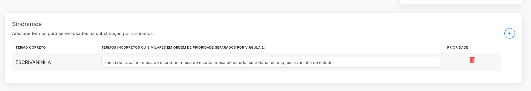 Tela da plataforma