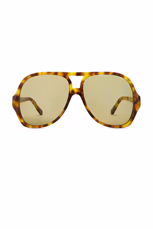 Óculos quadrado em acetato tartaruga com lente amarela
